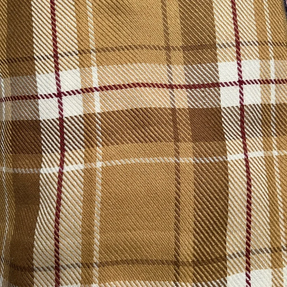 Soft Brushed Plaid Scarf –Lands’ End Classic Cold Weather Wool NWT 14